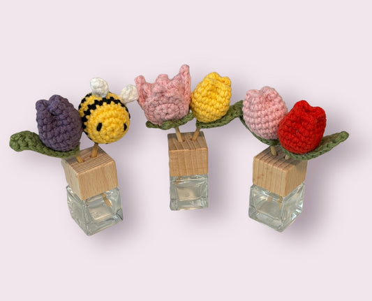 Crochet Flower Car Vent Air Freshener